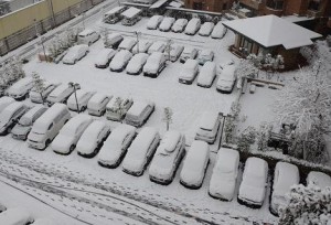 名古屋市内雪景色